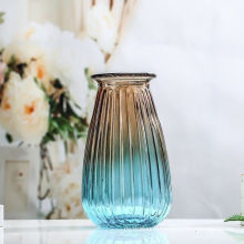 Fashion Style Luxury Home Decor Colored Hand Blown Large Flower Glass Vase